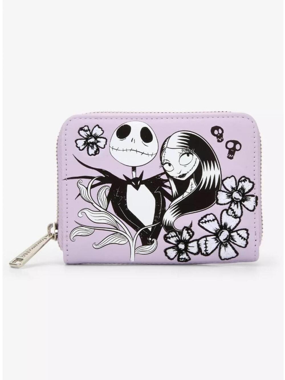 Loungefly Disney The NBC Jack & Sally Floral Zip Wallet